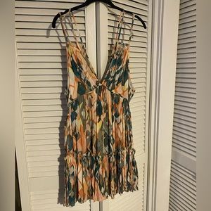 Free People multi-color dress with side cut outs, size small